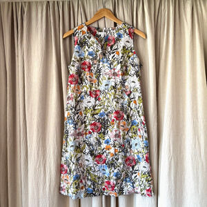 J.Jill Love Linen Floral Shift Dress XS Sleeveless Wildflower Summer Knee Length